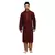 Maroon Intricately Designed Pintucked Kurta With Gundi Buttons On The Placket