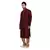 Maroon Intricately Designed Pintucked Kurta With Gundi Buttons On The Placket