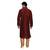 Maroon Intricately Designed Pintucked Kurta With Gundi Buttons On The Placket