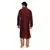 Maroon Intricately Designed Pintucked Kurta With Gundi Buttons On The Placket