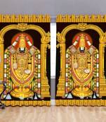 One piece curtain for Window Blackout Room Darkening Eyelet Polyester religious Curtains Multi Color (9 Feet)