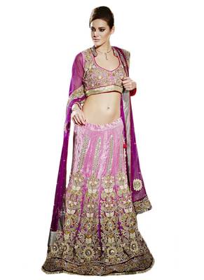 Multicolor Velvet And Dupatta Net Embroidered And Stone Work Unstitched Lehenga Choli 1