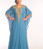Phirozy Embroidered Georgette Islamic Kaftans With Zari Work