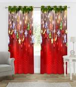 One piece curtain for Window Blackout Room Darkening Eyelet Polyester Curtains Multi Color (7 Feet)