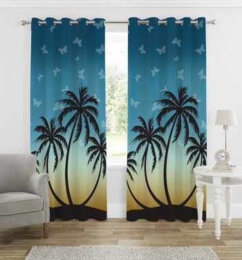 One Piece Curtain For Window Blackout Room Darkening Eyelet