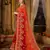 Orange embroidered georgette saree with blouse