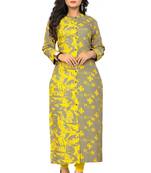 Multicolor printed rayon kurti