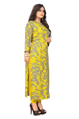 Multicolor printed rayon kurti 3