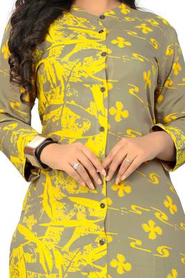 Multicolor printed rayon kurti 4