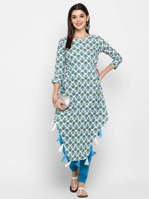 Multicolor printed cotton kurti 1