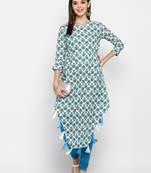 Multicolor printed cotton kurti
