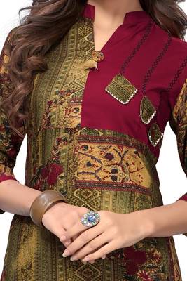 Multicolor printed rayon kurti 4
