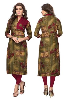 Multicolor printed rayon kurti 5