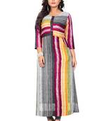 Multicolor printed rayon kurti