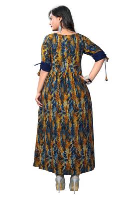 Multicolor printed rayon kurti 2