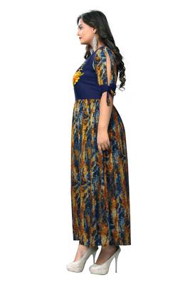 Multicolor printed rayon kurti 3