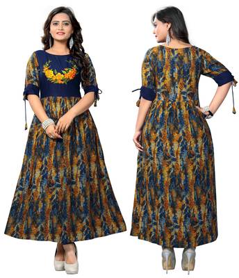 Multicolor printed rayon kurti 5
