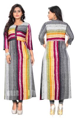 Multicolor printed rayon kurti 5