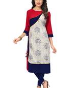 Multicolor printed cotton kurti