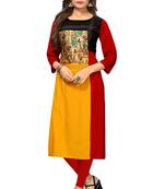 Multicolor printed rayon kurti