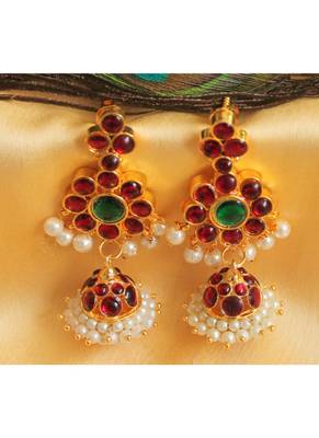 Multicolor Gold Plated Jhumkas 1