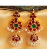 Multicolor Gold Plated Jhumkas