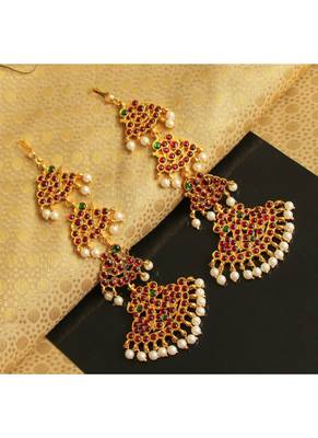 Multicolor Gold Plated Danglers Drops 1