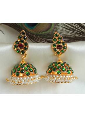 Multicolor Gold Plated Jhumkas 1