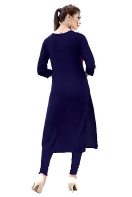 Blue printed rayon kurti 2