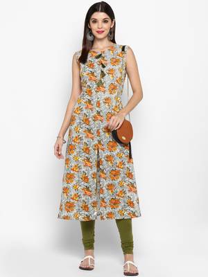 Multicolor printed cotton kurti 1