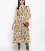 Multicolor printed cotton kurti