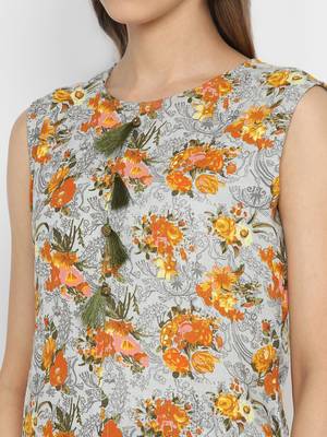 Multicolor printed cotton kurti 5