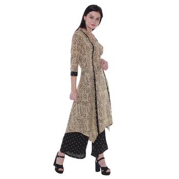 Beige printed cotton salwar 3