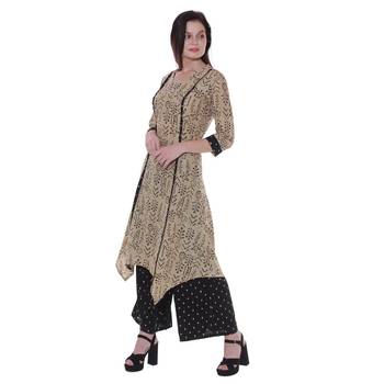 Beige printed cotton salwar 4