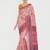 Pink printed bhagalpuri silk saree with blouse