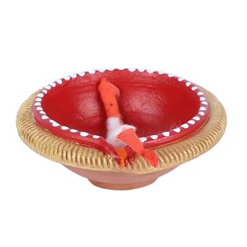Aapno Rajasthan Red Teracotta Diyas For Diwali - Set Of 4 3