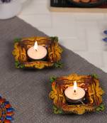 Gel Filled Big Colorful Earthen Diya For Diwali - 1 Pc