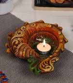 Unique Design Big Gel Filled Terracota Diya - 1 Pc