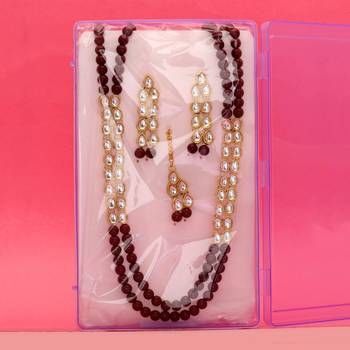 Maroon necklaces 3