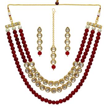 Maroon Necklaces 1