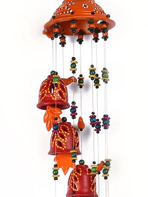 Aapno Rajasthan Red Wind Chime For Diwali Decoration 3