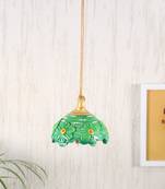 Aapno Rajasthan Green Bell Hanging For Diwali Decoration