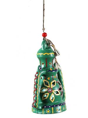 Aapno Rajasthan Green Teracotta Hanging Tealight Holder 3