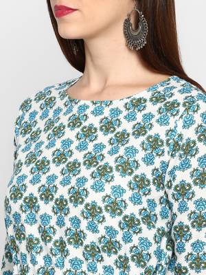 Multicolor printed cotton kurti 5
