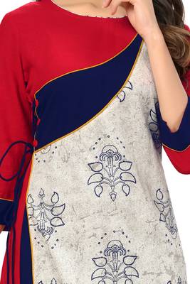 Multicolor printed cotton kurti 4