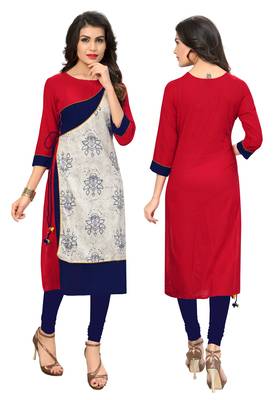 Multicolor printed cotton kurti 5