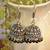 Oxidised silver handcrafted jhumka jhumki navratri earrings for ethnic clothing