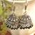 Oxidised silver handcrafted jhumka jhumki navratri earrings for ethnic clothing