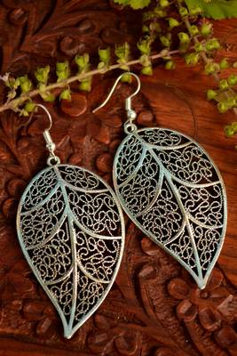 Oxidised silver handcrafted jhumka jhumki navratri earrings for ethnic clothing 2