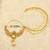 LCT Golden Big Bridal Kundan Zircon Nose Ring for wedding - LLBN10_LCT